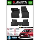S-Dizayn Ford Connect 3D Pro Havuzlu Paspas 2023 Üzeri A+ Kalite 3DS-SDZ095 - Siyah