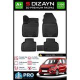 S-Dizayn Ford Courier 3D Pro Havuzlu Paspas 2014-2022 A+ Kalite 3DS-SDZ057 - Siyah