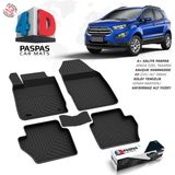 S-Dizayn Ford EcoSport 4D Havuzlu Paspas 2018-2022 A+ Kalite - Siyah