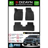 S-Dizayn Ford Explorer 3D Pro Havuzlu Paspas 2025 Üzeri A+ Kalite - Siyah
