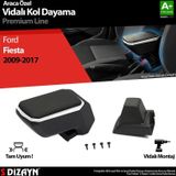 S-Dizayn Ford Fiesta Kol Dayama Kolçak ABS Vidalı Gri 2009-2017 A+Kalite