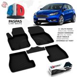 S-Dizayn Ford Focus 3 Makyajlı HB 4D Havuzlu Paspas 2015-2018 A+ Kalite - Siyah