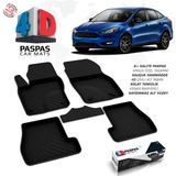 S-Dizayn Ford Focus 3 Makyajlı SD 4D Havuzlu Paspas 2015-2018 A+ Kalite - Siyah