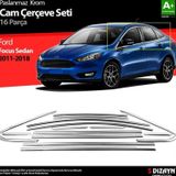 S-Dizayn Ford Focus 3 Sd Krom Cam Çerçevesi 16 Prç 2011-2018 A+ Kalite