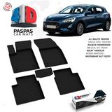 S-Dizayn Ford Focus 4 HB 4D Havuzlu Paspas 2018 ve Üzeri A+Kalite - Siyah