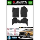 S-Dizayn Ford Ranger 3D Pro Havuzlu Paspas 2023 Üzeri A+ Kalite 3DS-SDZ083 - Siyah