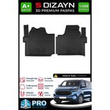 S-Dizayn Ford Tourneo Custom 3D Pro Havuzlu Paspas 2024 Üzeri A+ Kalite 3DS-SDZ193 - Siyah