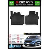 S-Dizayn Ford Tourneo Custom 3D Pro Havuzlu Paspas 2024 Üzeri A+ Kalite - Siyah