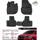 S-Dizayn Honda City 3D Plus Havuzlu Paspas 2021+ - Siyah