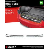 S-dizayn Honda Civic 11 Krom Bagaj İç Eşiği 2 Parça 2021 Üzeri