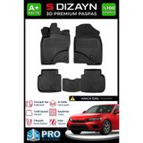 S-Dizayn Honda Civic 3D Pro Havuzlu Paspas 2021 Üzeri A+ Kalite - Siyah
