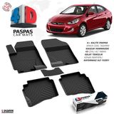 S-Dizayn Hyundai Accent Blue 4D Havuzlu Paspas 2010-2017 A+Kalite - Siyah
