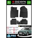 S-Dizayn Hyundai Bayon 3D Pro Havuzlu Paspas 2021 Üzeri A+ Kalite 3DS-SDZ194 - Siyah