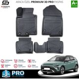 S-Dizayn Hyundai Bayon 3D Pro Havuzlu Paspas 2021 Üzeri A+ Kalite - Siyah