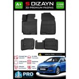 S-Dizayn Hyundai I20 3D Pro Havuzlu Paspas 2014-2018 A+ Kalite 3DS-SDZ065 - Siyah