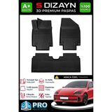 S-Dizayn Hyundai Ioniq 6 3D Pro Havuzlu Paspas 2022 Üzeri A+ Kalite 3DS-SDZ279 - Siyah