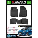 S-Dizayn Hyundai IX20 3D Pro Havuzlu Paspas 2015-2020 A+ Kalite - Siyah