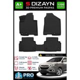 S-Dizayn Hyundai IX35 3D Pro Havuzlu Paspas 2010-2015 A+ Kalite - Siyah