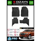 S-Dizayn Isuzu D-Max 3D Pro Havuzlu Paspas 2019 Üzeri A+ Kalite - Siyah
