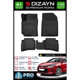S-Dizayn Kia Rio 3D Pro Havuzlu Paspas 2017-2023 A+ Kalite 3DS-SDZ168 - Siyah