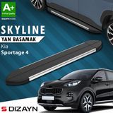 S-Dizayn Kia Sportage 4 Skyline Krom Yan Basamak 173 cm 2016-2021 A+ Kalite - (ClearEyelets)Black-RadiantOrchid