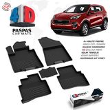 S-Dizayn Kia Sportage 4D Havuzlu Paspas 2016-2021 A+Kalite - Siyah