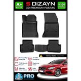 S-Dizayn Mercedes A Serisi W176 3D Pro Havuzlu Paspas 2013-2018 A+ Kalite - Siyah