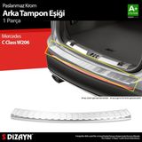 S-Dizayn Mercedes C Class W206 Krom Arka Tampon Eşiği 2021 Üzeri A+ Kalite - 101 - Siyah