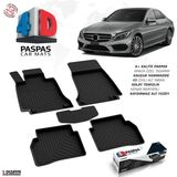 S-Dizayn Mercedes C Serisi W205 4D Havuzlu Paspas 2015-2020 A+ Kalite - Siyah