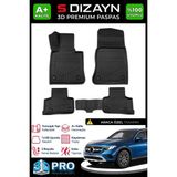 S-Dizayn Mercedes GLC 3D Pro Havuzlu Paspas 2023 Üzeri A+ Kalite - Siyah