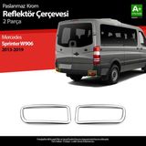 S-Dizayn Mercedes Sprinter W906 Krom Arka Reflektör Çıtası 2 Prç. 2013-2018