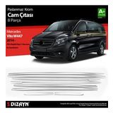 S-dizayn Mercedes Vito W447 Krom Cam Alt Çıtaları 8 Prç. (tek Sürgülü Kapı-l1 Kısa Şasi) 2014 Üzeri