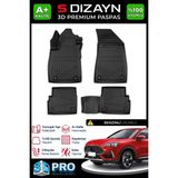 S-Dizayn MG HS Benzinli 3D Pro Havuzlu Paspas 2018-2024 A+ Kalite - Siyah