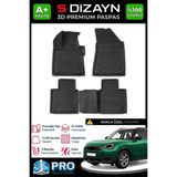 S-Dizayn Mini Countryman U25 3D Pro Havuzlu Paspas 2024 Üzeri A+ Kalite - Siyah