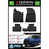 S-Dizayn Mitsubishi Asx 3D Pro Havuzlu Paspas 2023 Üzeri A+ Kalite - Siyah