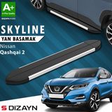 S-Dizayn Nissan Qashqai 2 Skyline Aluminyum Yan Basamak 173 Cm 2014-2021 A+ Kalite - (ClearEyelets)Black-RadiantOrchid