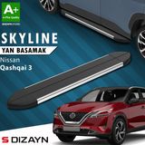 S-Dizayn Nissan Qashqai 3 Skyline Krom Yan Basamak 173 Cm 2021 Üzeri A+ Kalite - (ClearEyelets)Black-RadiantOrchid