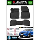 S-Dizayn Nissan Qashqai E-Power 3D Pro Havuzlu Paspas 2021-2024 A+ Kalite 3DS-SDZ049 - Siyah
