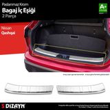 S-Dizayn Nissan Qashqai Krom Bagaj Iç Eşiği 2 Prç. 2017-2021 A+ Kalite - 101 - Siyah