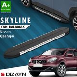 S-Dizayn Nissan Qashqai Skyline Krom Yan Basamak 173 Cm 2007-2014 A+ Kalite - (ClearEyelets)Black-RadiantOrchid