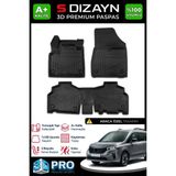 S-Dizayn Nissan Townstar 3D Pro Havuzlu Paspas 2021 Üzeri A+ Kalite - Renk - Siyah