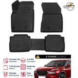 S-Dizayn Nissan X-Trail E-Power 3D Plus Havuzlu Paspas 2022+ - Siyah