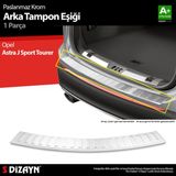 S-Dizayn Opel Astra J Sport Tourer Krom Arka Tampon Eşiği 2010-2014 A+ Kalite - 101 - Siyah