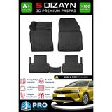 S-Dizayn Opel Astra L 3D Pro Havuzlu Paspas 2021 Üzeri A+ Kalite 3DS-SDZ021 - Siyah