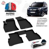 S-Dizayn Opel Combo D 4D Havuzlu Paspas 2012-2018 A+Kalite - Siyah