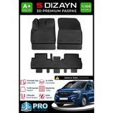 S-Dizayn Opel Combo E 3D Pro Havuzlu Paspas 2018-2023 A+ Kalite 3DS-SDZ067 - Siyah