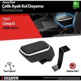 S Dizayn Opel Corsa D ABS Gri 2006-2013 A+Kalite Çelik Ayaklı Kolçak