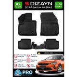 S-Dizayn Opel Corsa Elektrikli 3D Pro Havuzlu Paspas 2019 Üzeri A+ Kalite 3DS-SDZ269 - Siyah