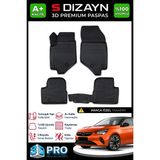 S-Dizayn Opel Corsa F 3D Pro Havuzlu Paspas 2019 Üzeri A+ Kalite - Siyah