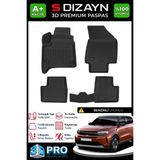 S-Dizayn Opel Frontera Benzinli 3D Pro Havuzlu Paspas 2025 Üzeri A+ Kalite 3DS-SDZ304 - Siyah